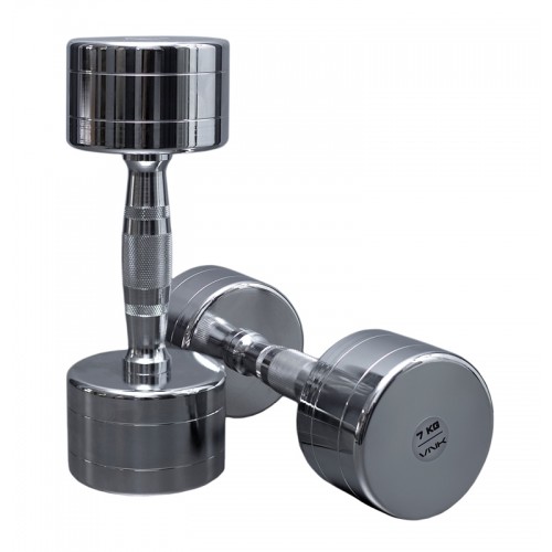 VNK Chrome Dumbbell Set PRO with Rack